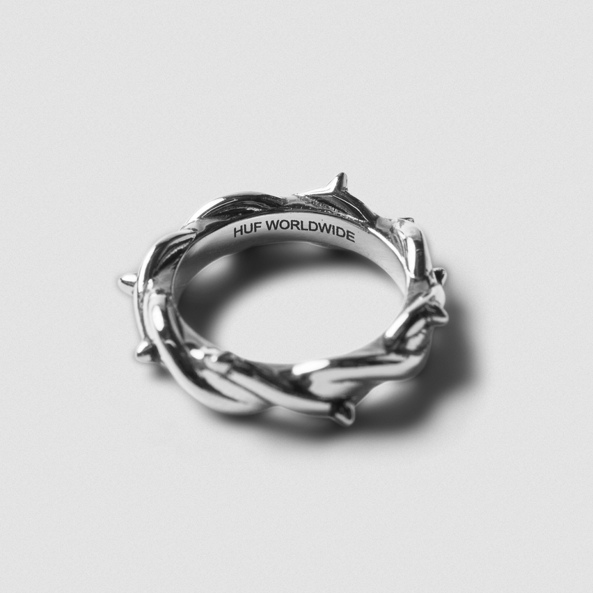 HUF Thorn Ring Silver Size 8
