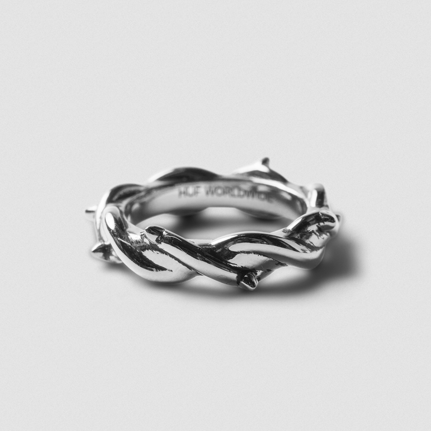 HUF Thorn Ring Silver Size 8