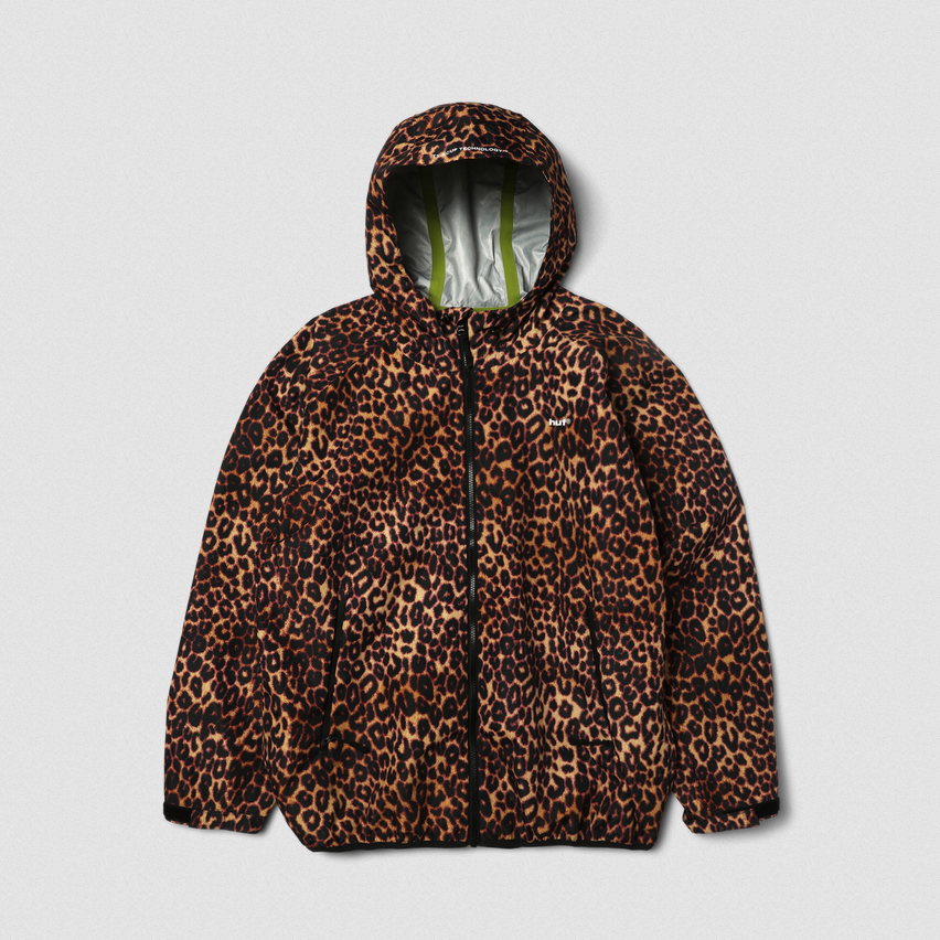 HUF Rainier Printed Shell Jacket Brown