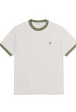 Polar Skate Co. Ringer Tee Pale Taupe/Army Green