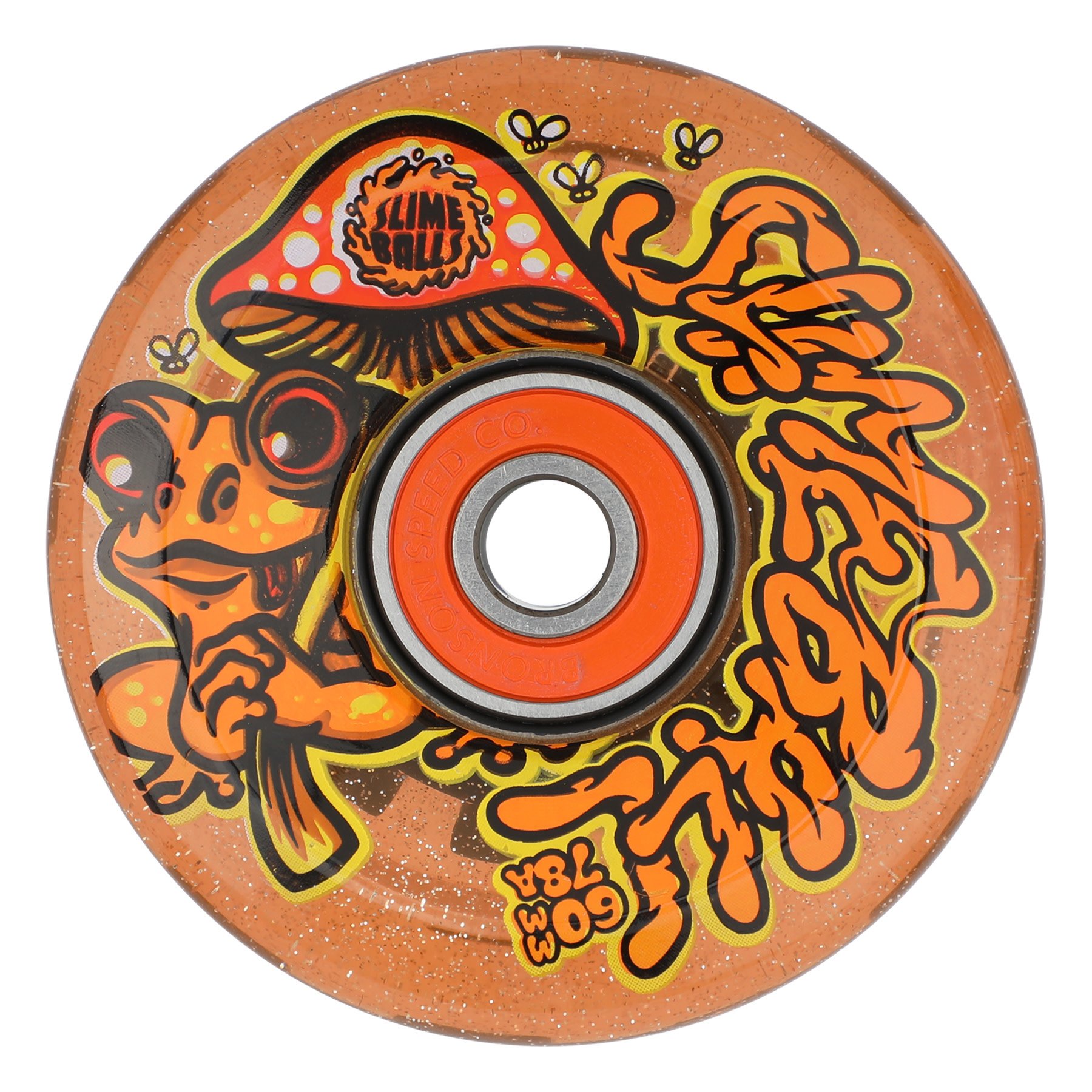 Slimeballs Frog Trips  Light Ups OG Slime Red Glitter  78a 60mm