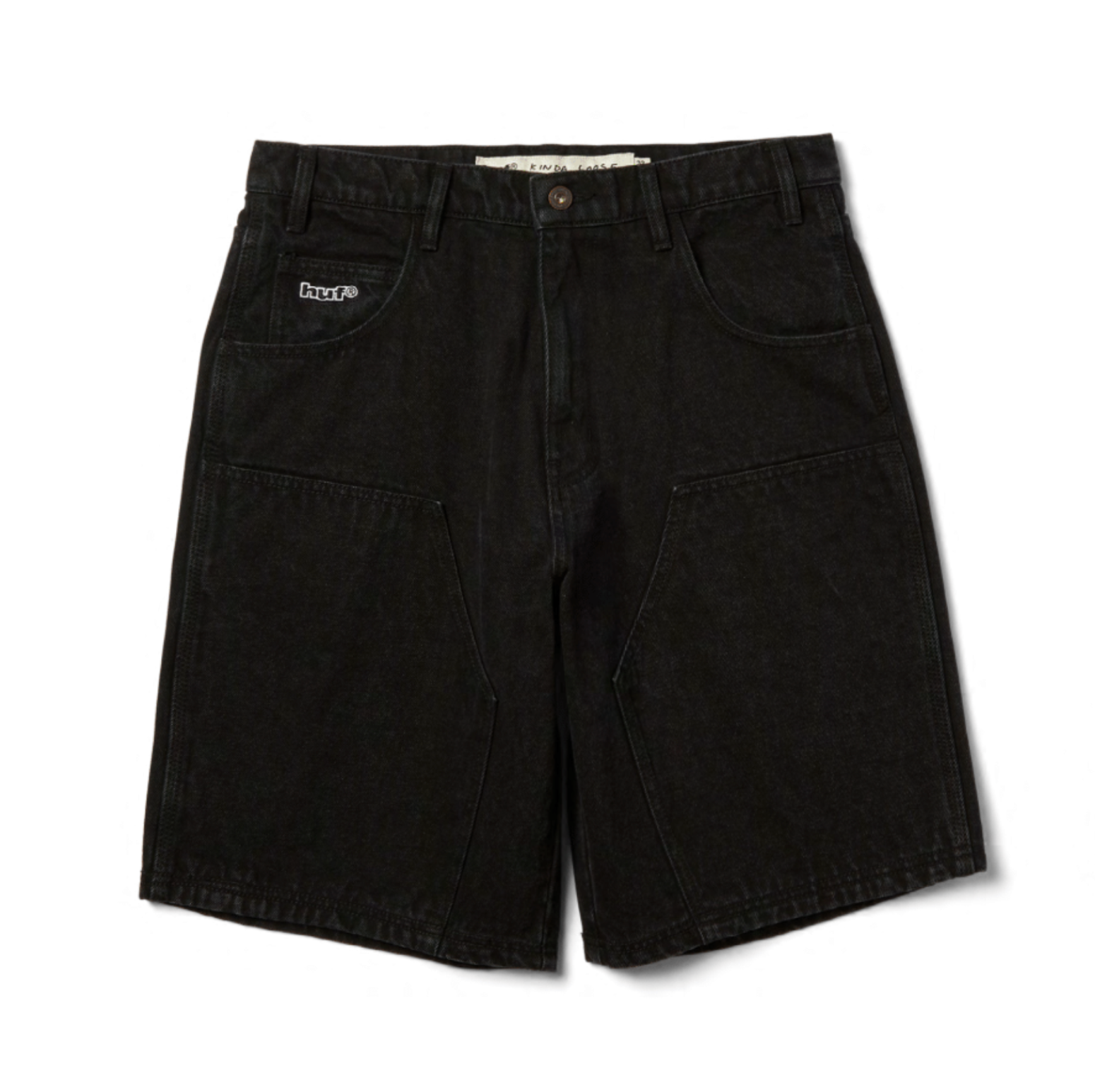 HUF Kinda Loose Double Knee Short Faded Black