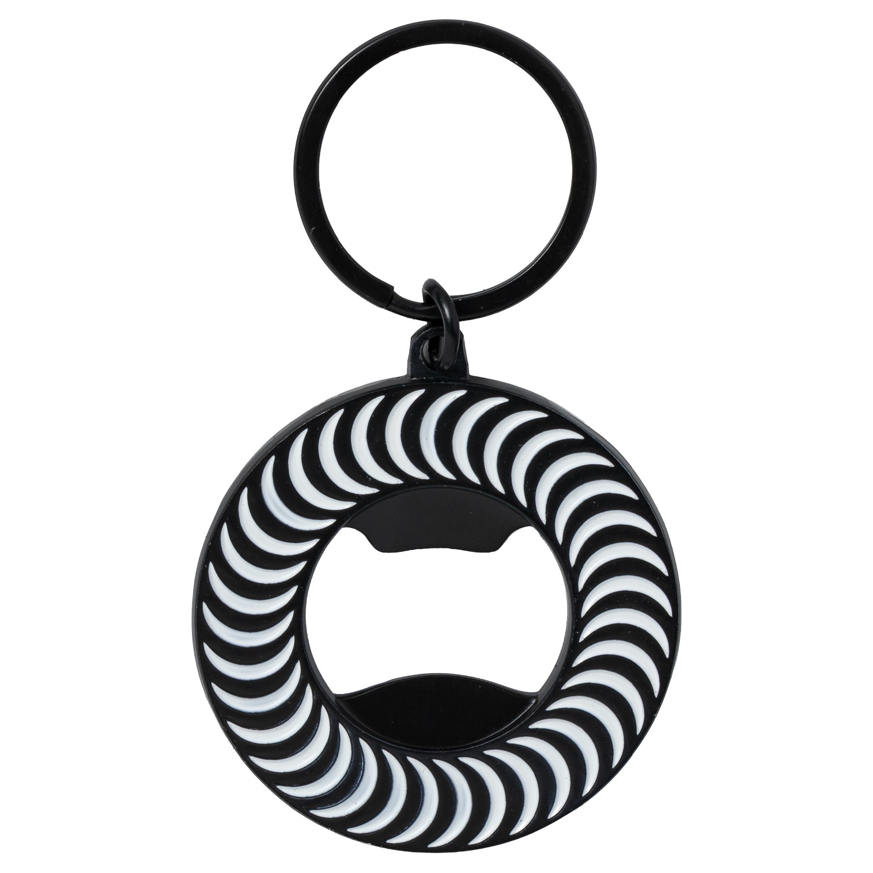 Spitfire Wheels Classic Swirl Bottle Keychain Black/White