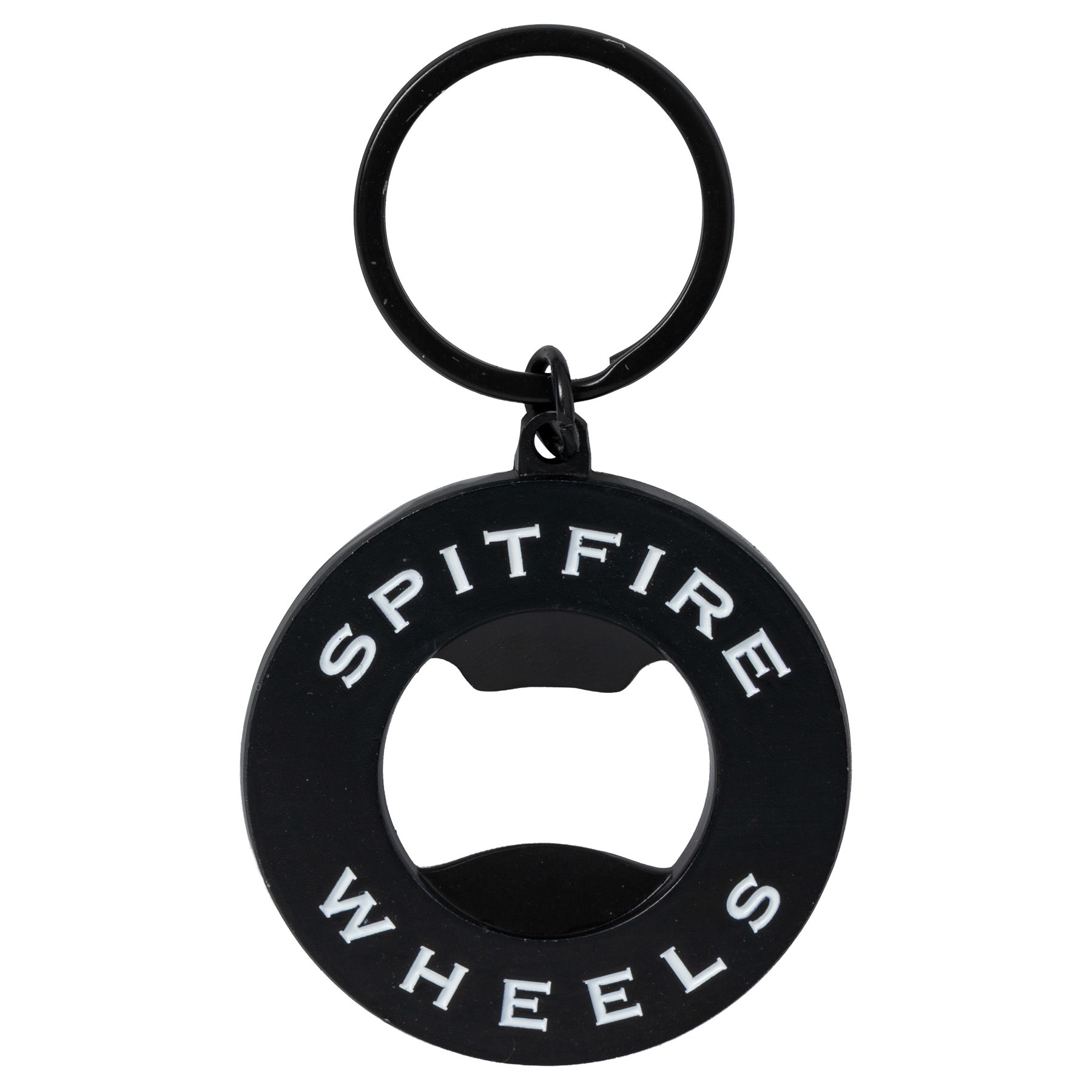 Spitfire Wheels Classic Swirl Bottle Keychain Black/White