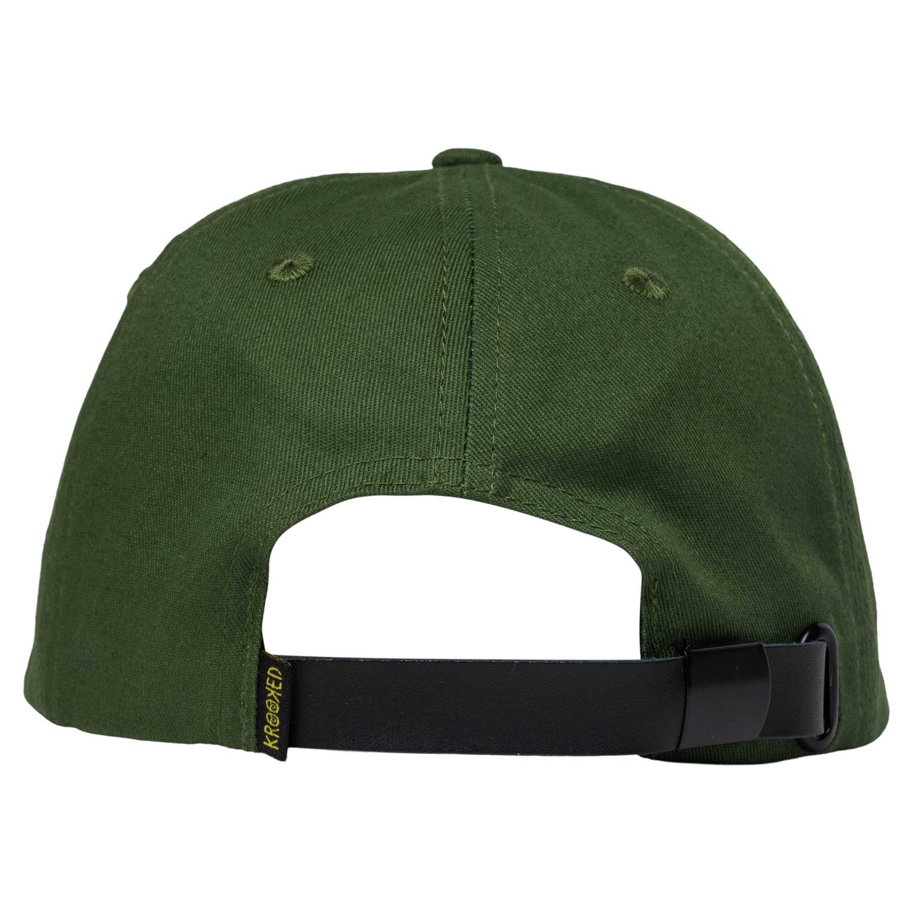 Krooked Double OK Script Strapback Olive