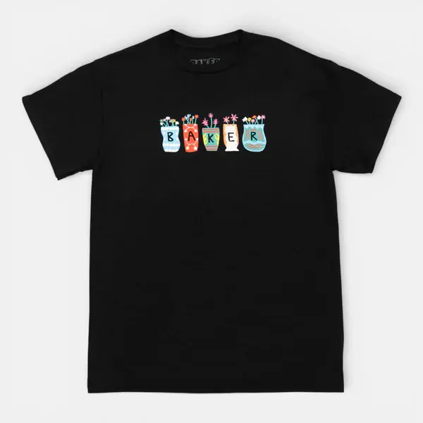 Baker Skateboards Pots & Flowers Tee Black