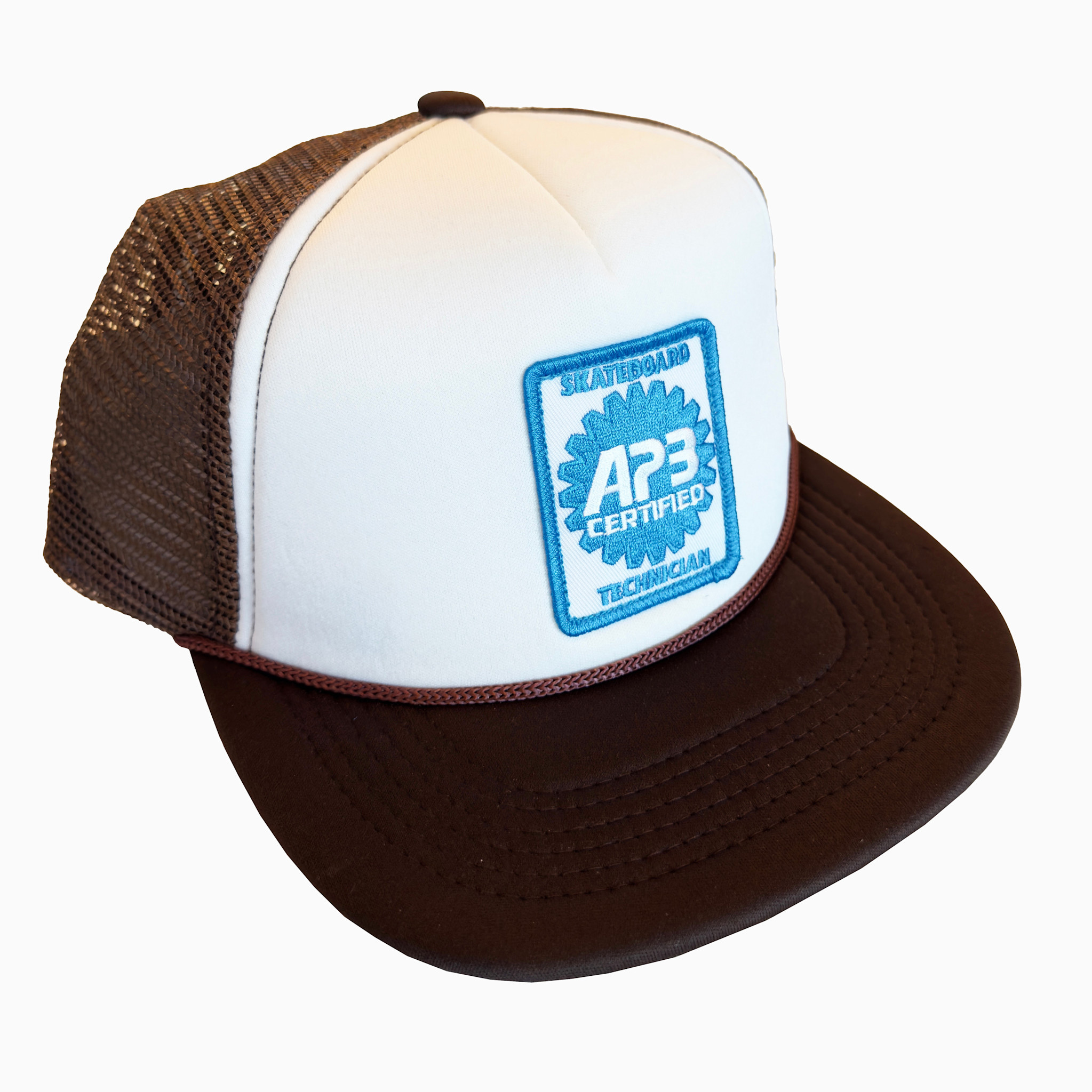 APB Skateshop APB Certified Trucker Hat Brown/White