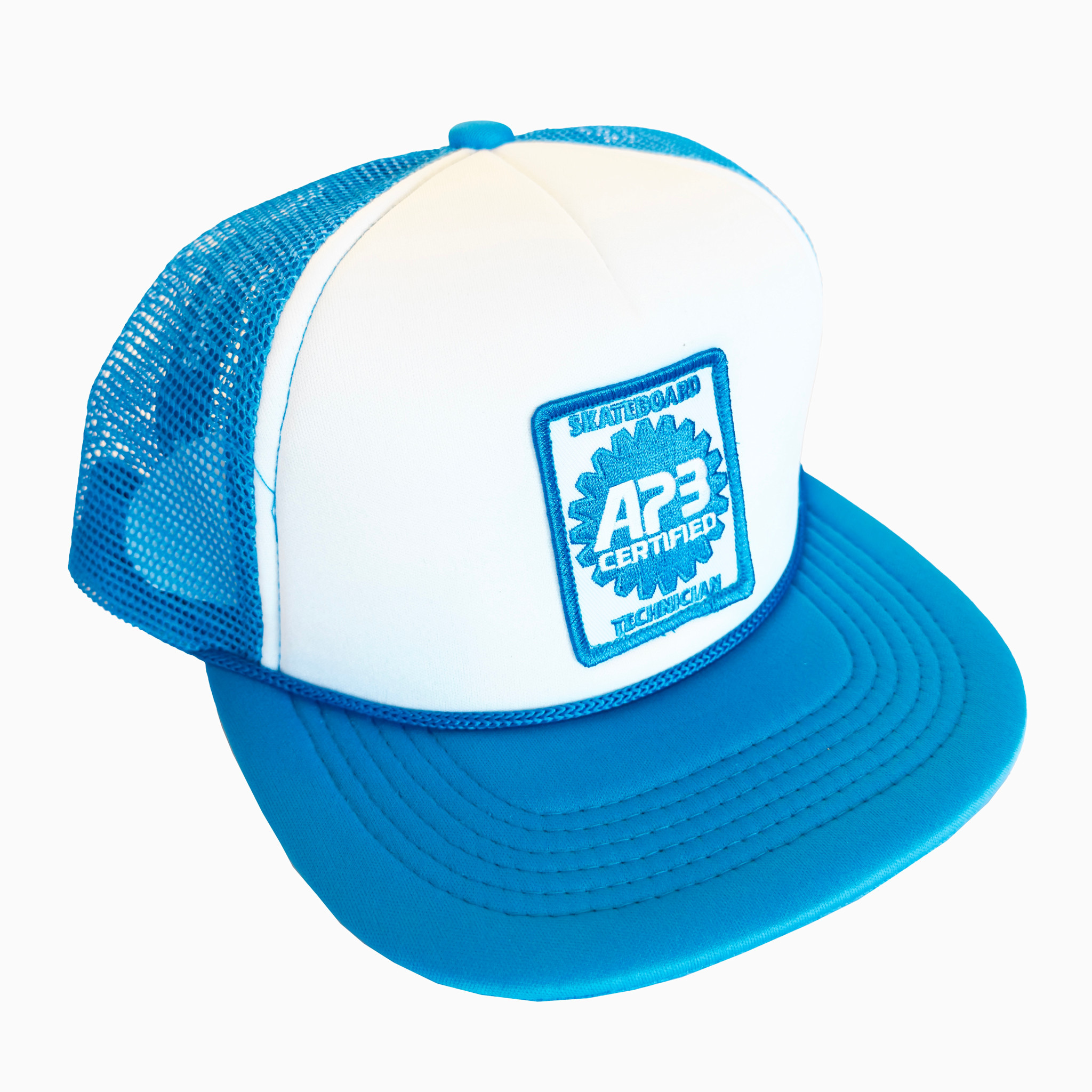 APB Skateshop APB Certified Trucker Hat Aqua/White
