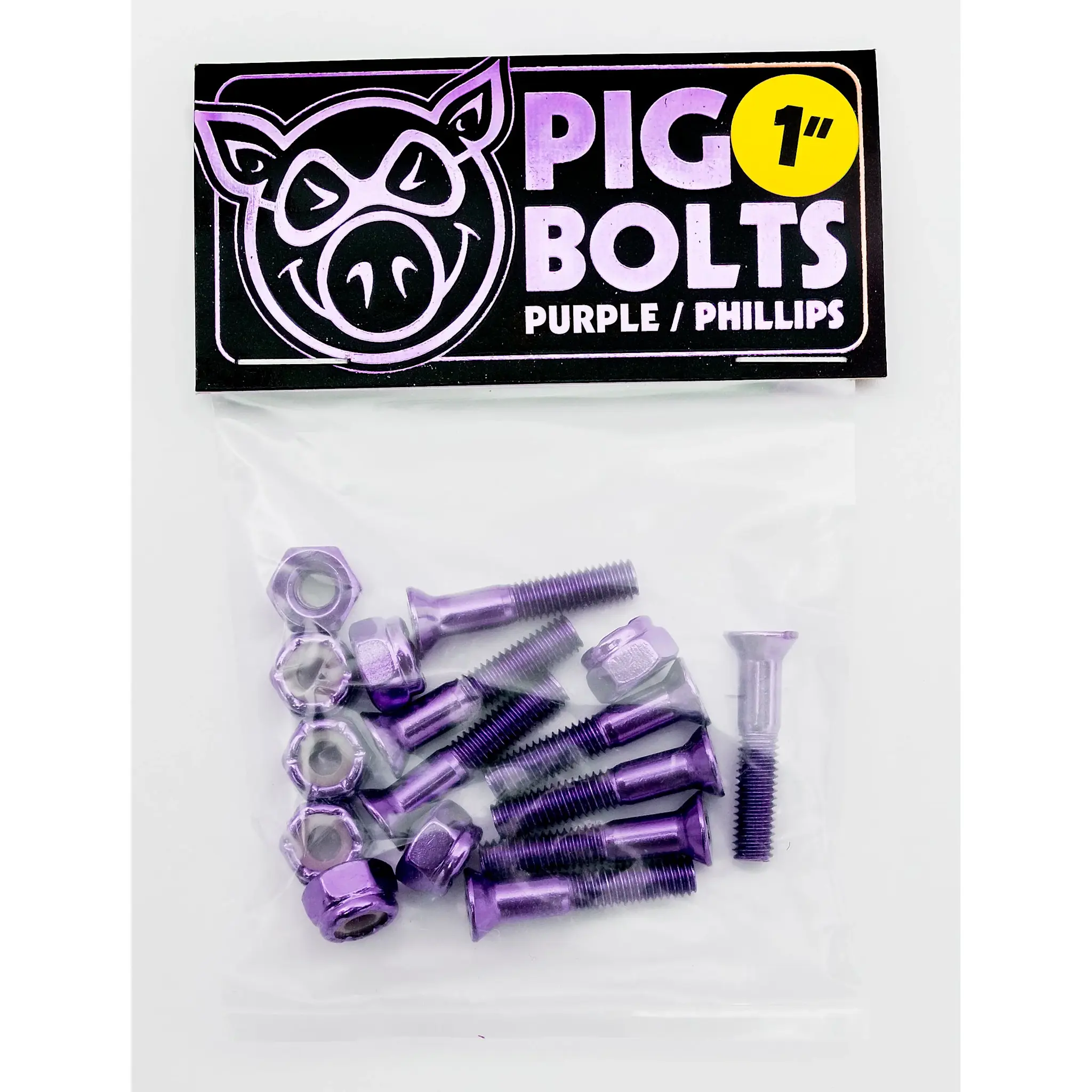 Pig Wheels Pig Purple 1" Phillips Hardware