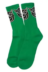 Pig Wheels Pig Head Socks Kelly