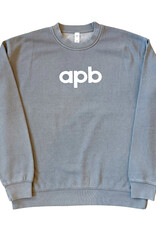 APB Skateshop APB Logo Crewneck Sweatshirt Faded Grey/White