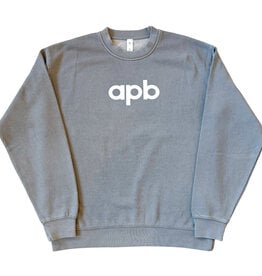 APB Skateshop APB Logo Crewneck Sweatshirt Faded Grey/White