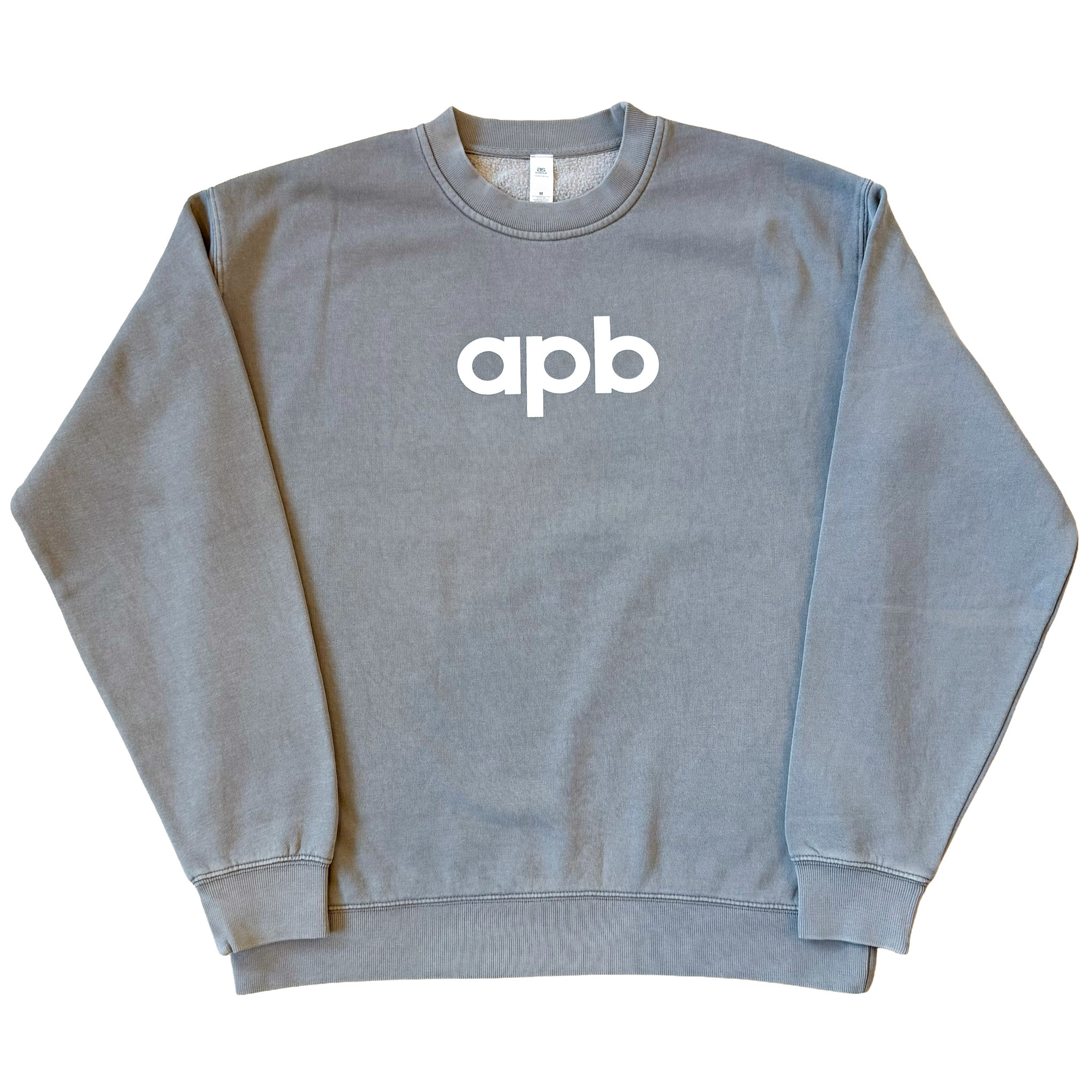 APB Skateshop APB Logo Crewneck Sweatshirt Faded Grey/White