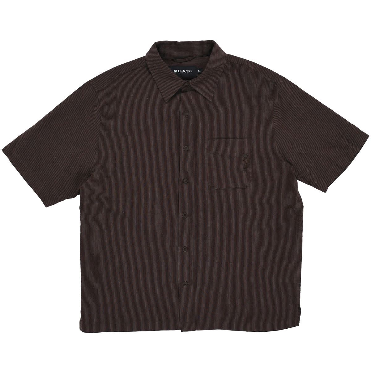 Quasi Skateboards Kalvin SS Button Up Shirt Brown