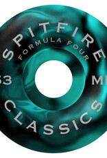 Spitfire Wheels Spitfire F4 99d Floral Classic Black/Teal Swirl 53mm
