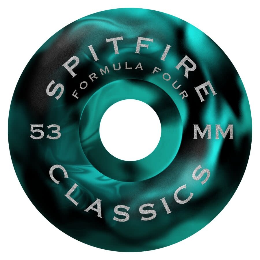 Spitfire Wheels Spitfire F4 99d Floral Classic Black/Teal Swirl 53mm