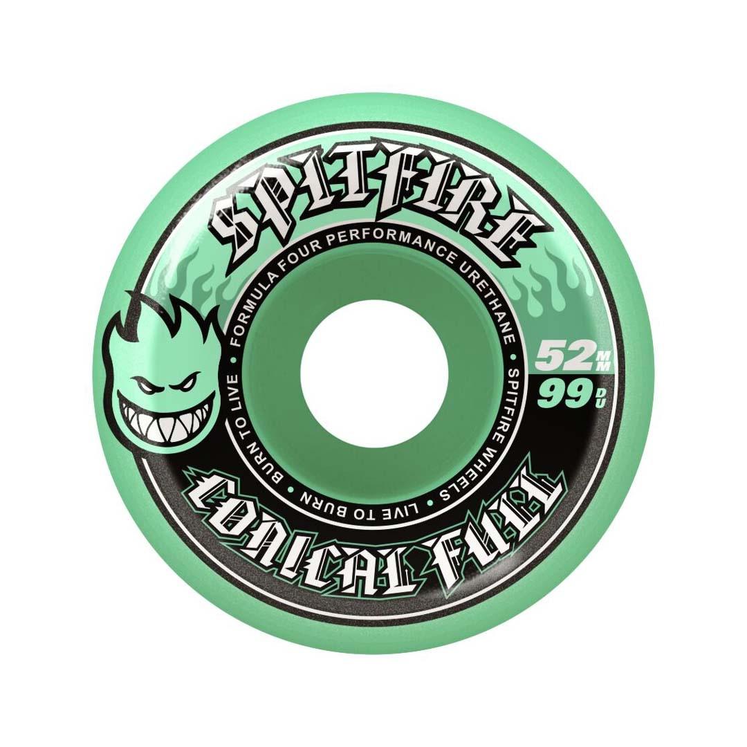 Spitfire Wheels Spitfire F4 99d Team Color Pack Conical Full Teal 52mm