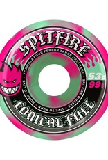Spitfire Wheels Spitfire F4 99d Team Color Pack Conical Full Teal/Pink Swirl 53mm