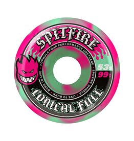 Spitfire Wheels Spitfire F4 99d Team Color Pack Conical Full Teal/Pink Swirl 53mm