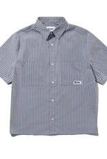 Butter Brand Vertical Stripe S/S Shirt Stone Blue