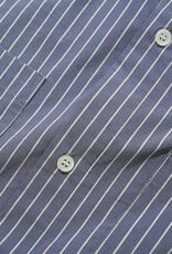 Butter Brand Vertical Stripe S/S Shirt Stone Blue