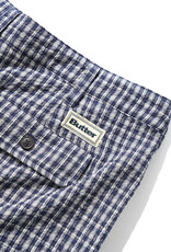 Butter Brand Pleated Shorts Navy Plaid
