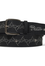 Butter Brand Barbed Wire Studed Belt Black