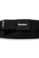 Butter Brand Logo Woven Belt Black
