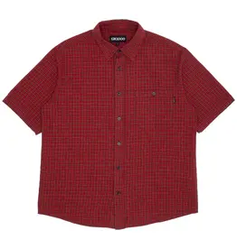 GX1000 Short Sleeve Button Down Red Plaid