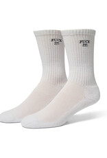 HUF Fuck It Embroidered Sock White