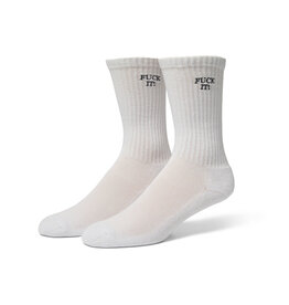 HUF Fuck It Embroidered Sock White