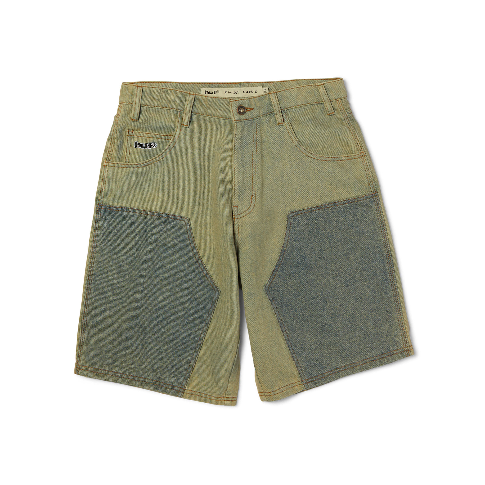 HUF Kinda Loose Double Knee Short Light Indigo