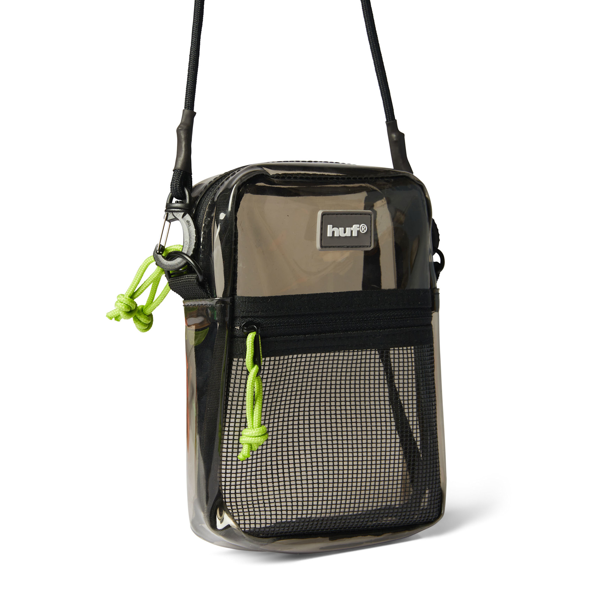 HUF Mercer Transparent Side Bag Smoke Black