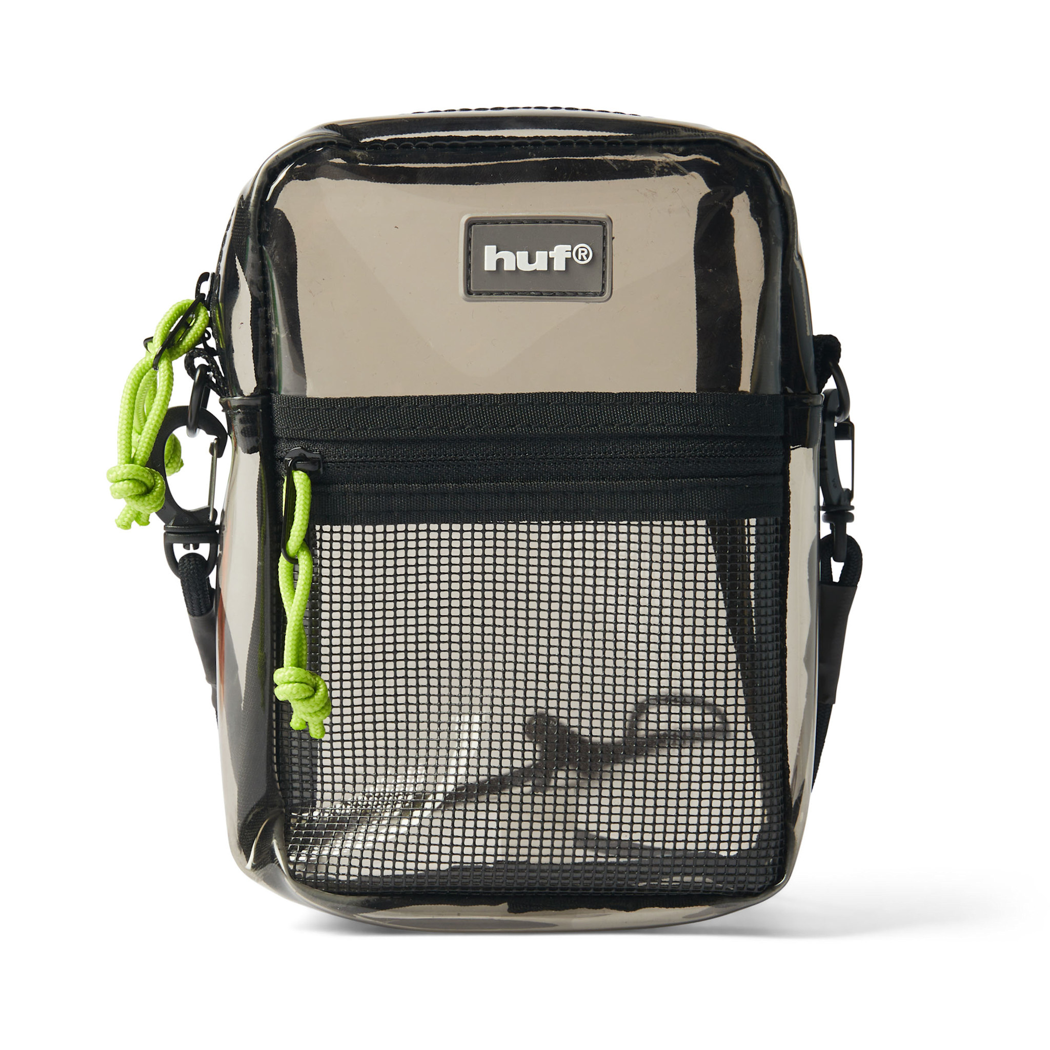 HUF Mercer Transparent Side Bag Smoke Black