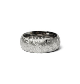 HUF Plantlife Band Silver Ring Size 9