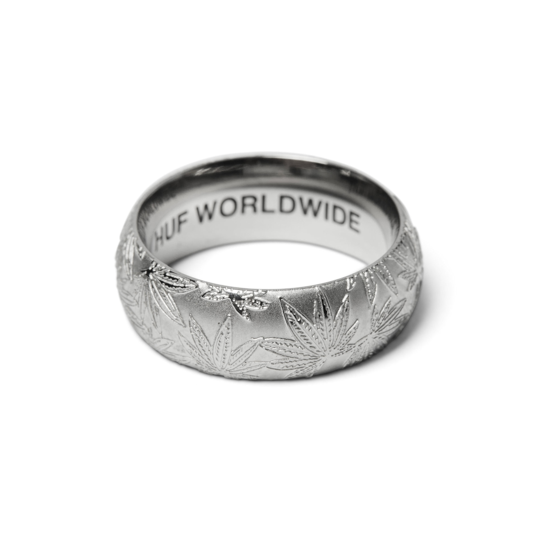 HUF Plantlife Band Silver Ring Size 9