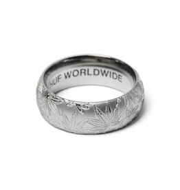 HUF Plantlife Band Silver Ring Size 8