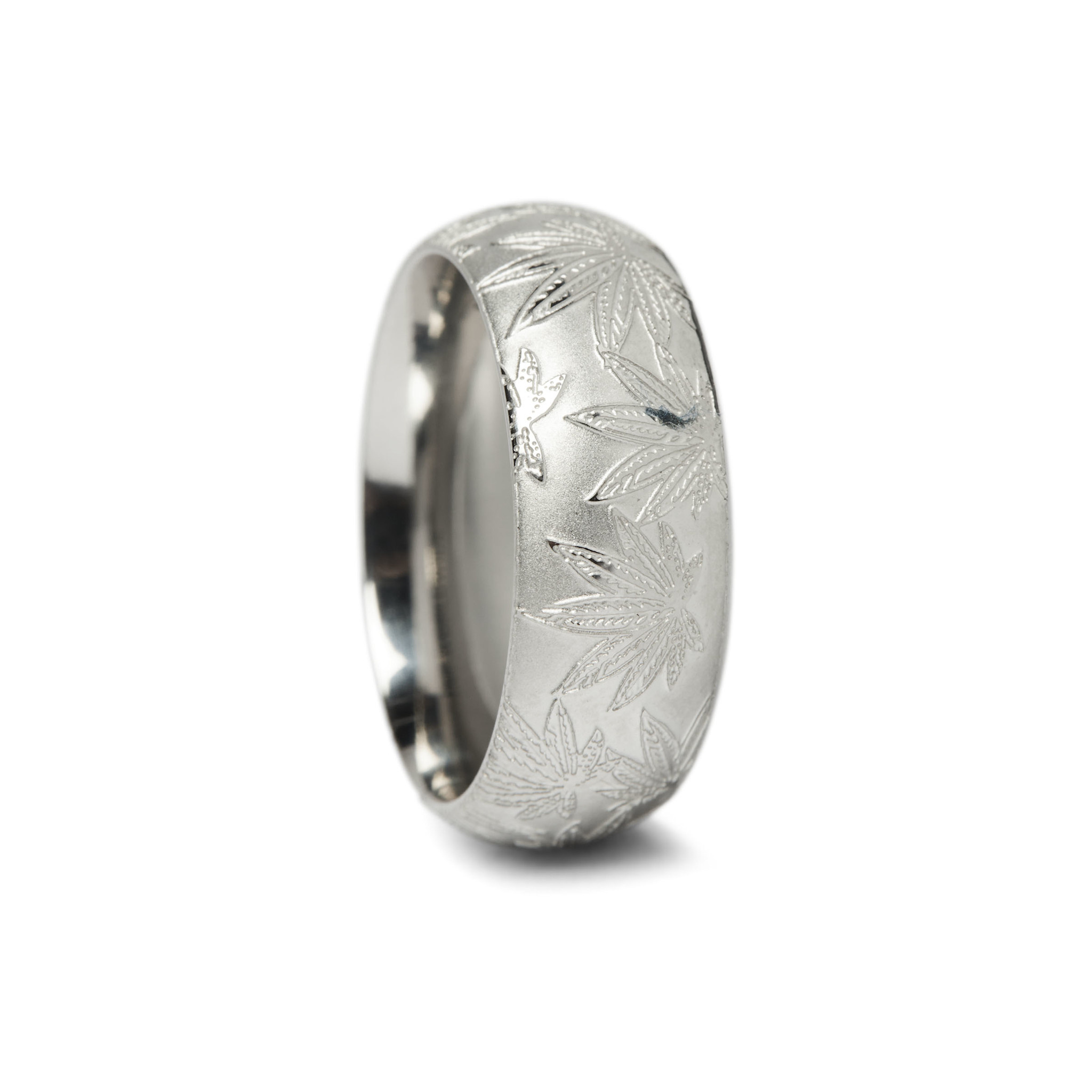 HUF Plantlife Band Silver Ring Size 8