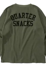 Quartersnacks Printed Thermal Longsleeve Tee Olive