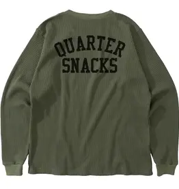 Quartersnacks Printed Thermal Longsleeve Tee Olive
