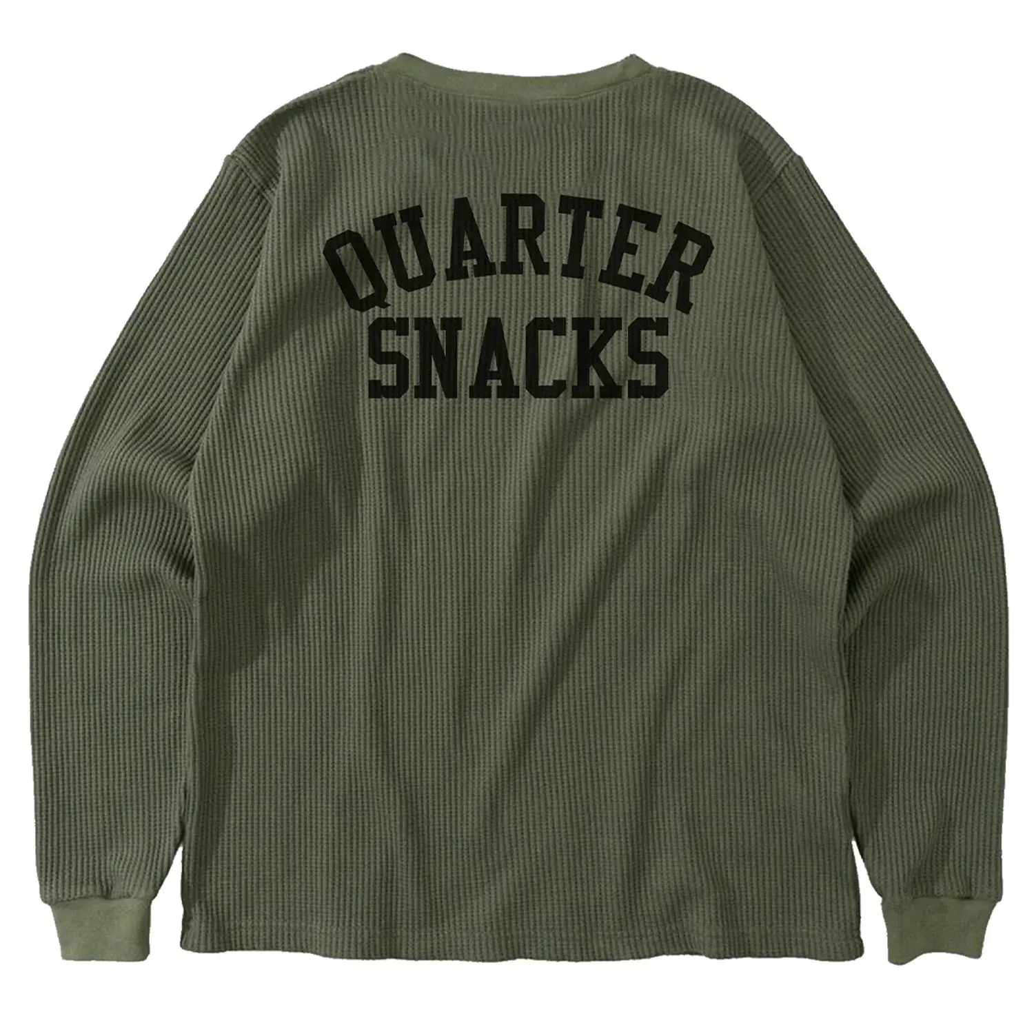 Quartersnacks Printed Thermal Longsleeve Tee Olive