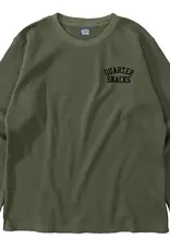 Quartersnacks Printed Thermal Longsleeve Tee Olive
