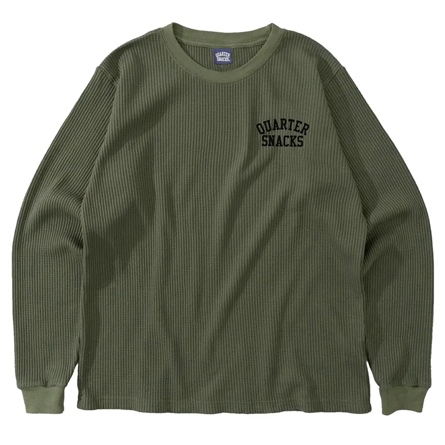 Quartersnacks Printed Thermal Longsleeve Tee Olive