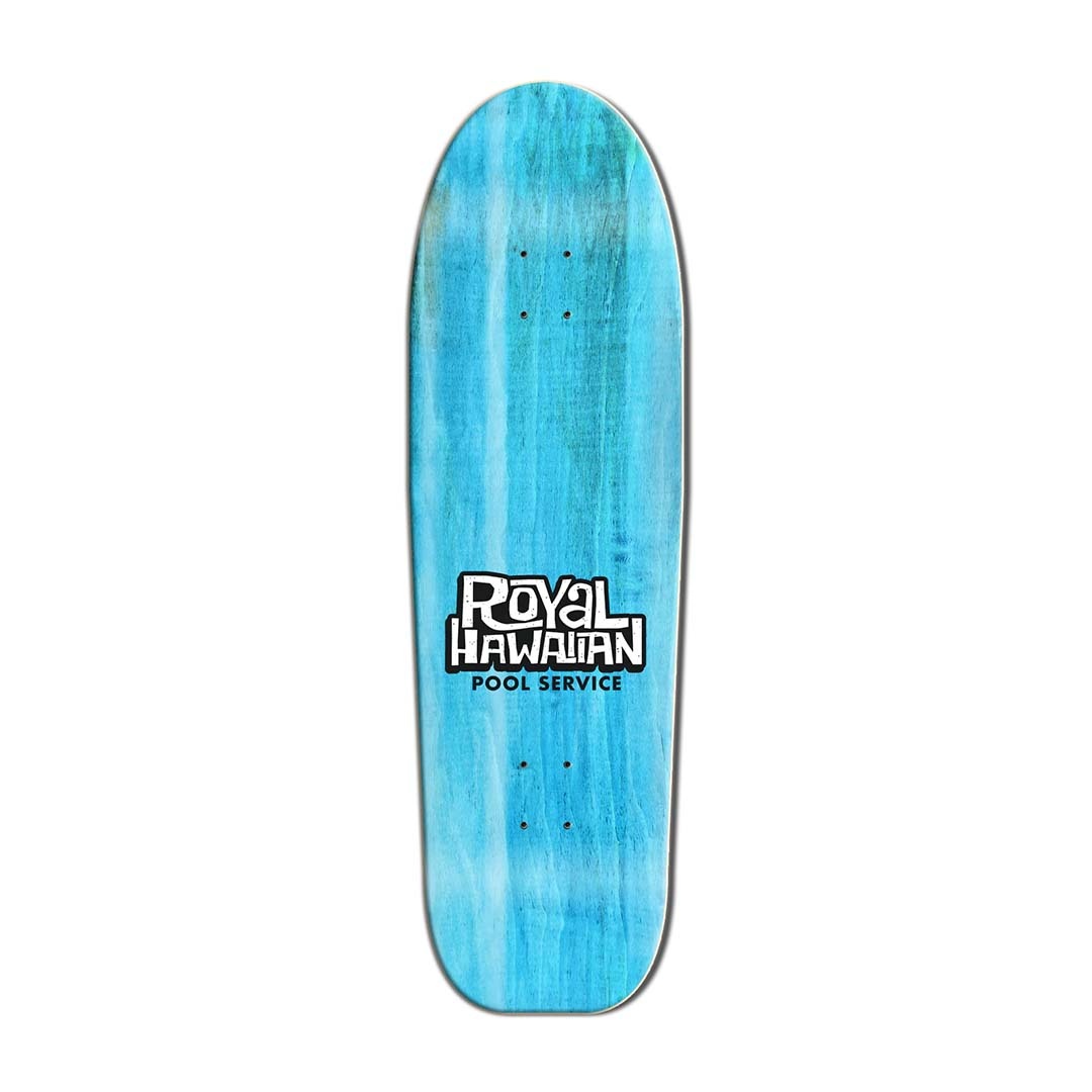 Royal Hawaiian Pool Service RHPS Tiki Blue Stained 9.75"
