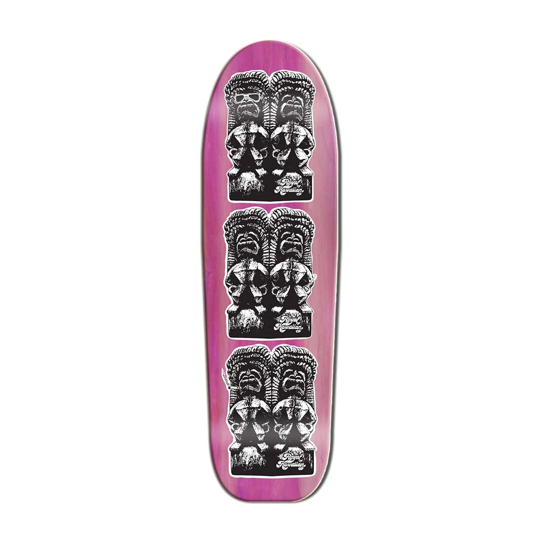 Royal Hawaiian Pool Service RHPS Tiki Pink Stained 9.75"