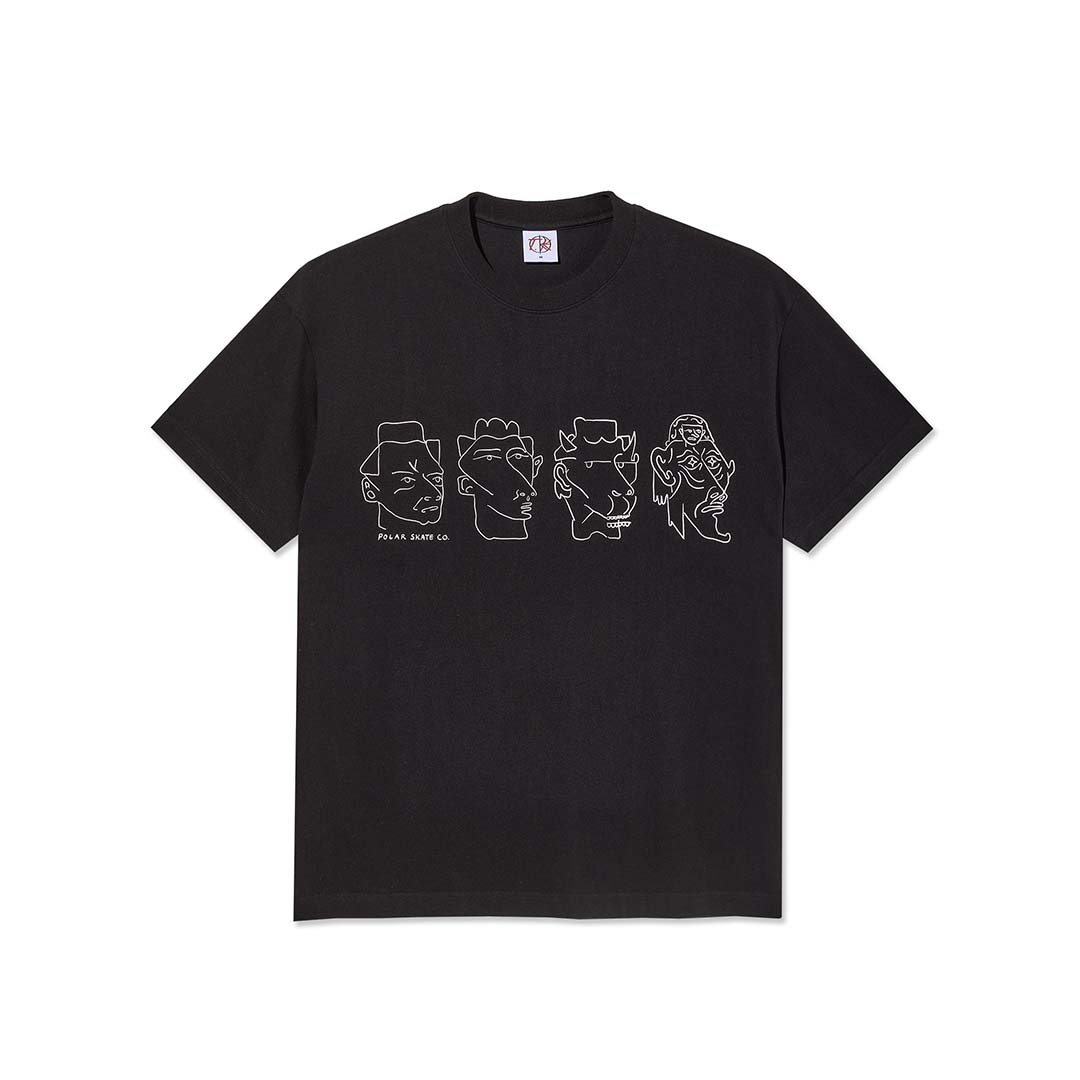 Polar Skate Co. 8 Heads Black/White Contrast Tee