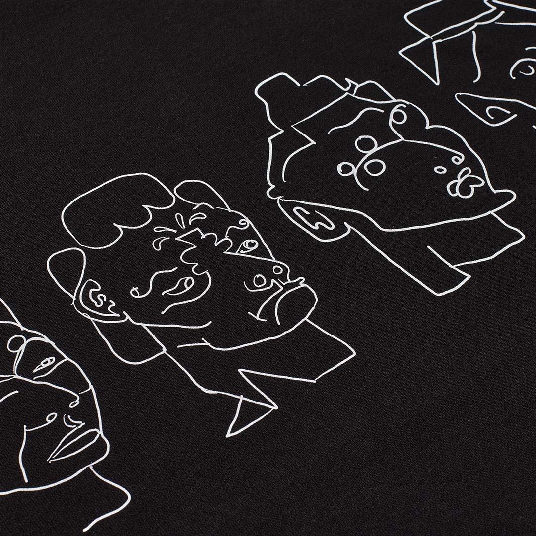 Polar Skate Co. 8 Heads Black/White Contrast Tee