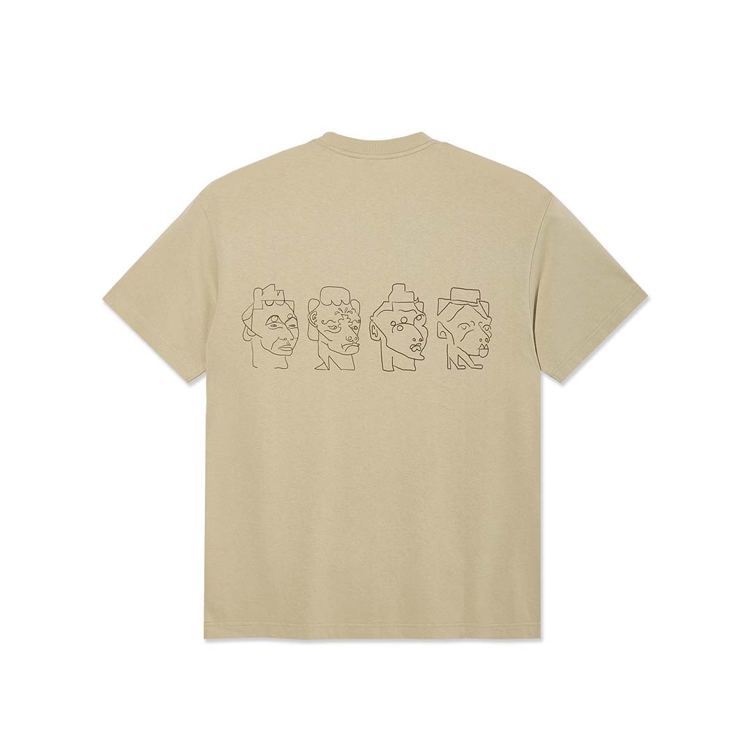Polar Skate Co. 8 Heads Sand/Brown Contrast Tee