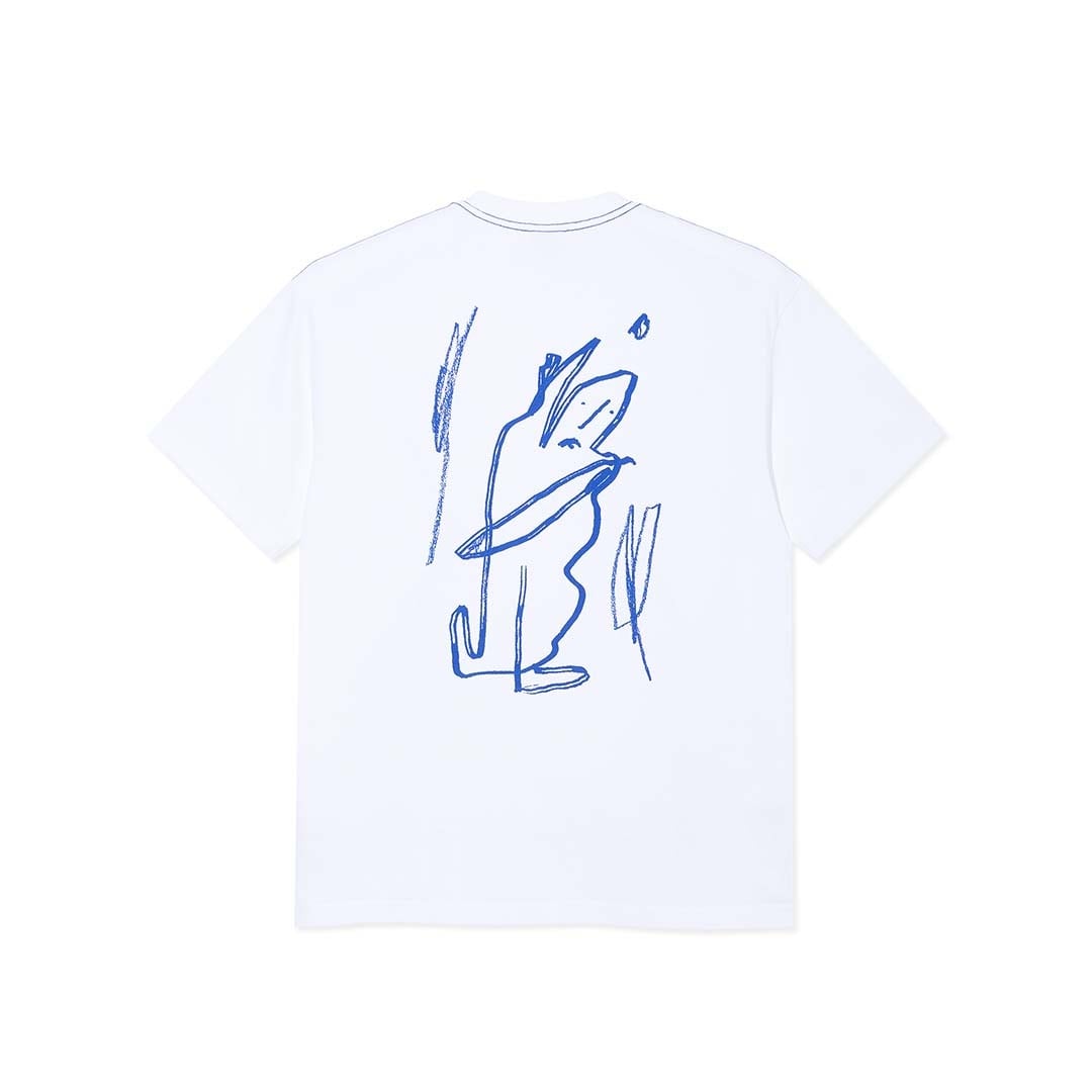 Polar Skate Co. Doodle White/Ultramarine Contrast Tee