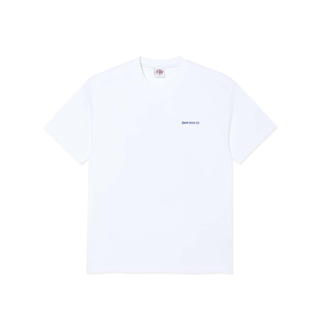 Polar Skate Co. Doodle White/Ultramarine Contrast Tee